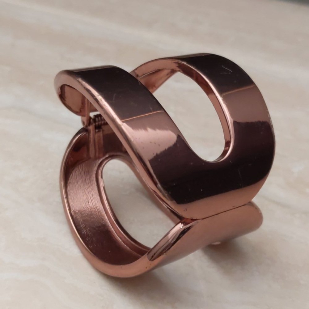 Contemporary Rose Gold Bangle Click Bracelet